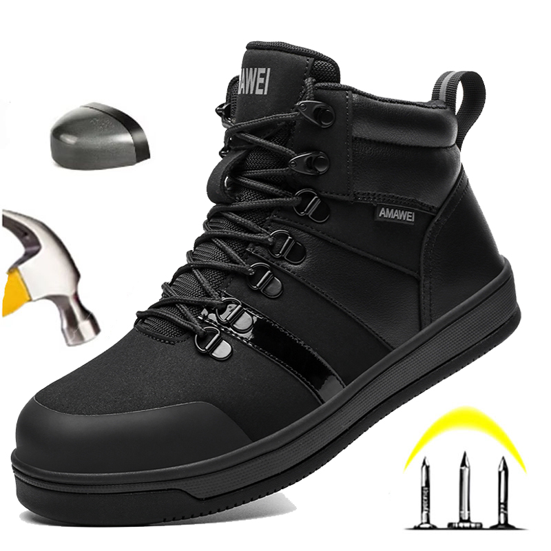 Outdoor Lighting Uplight - MenSteel Toe Safety Work Boots Anti-Smash