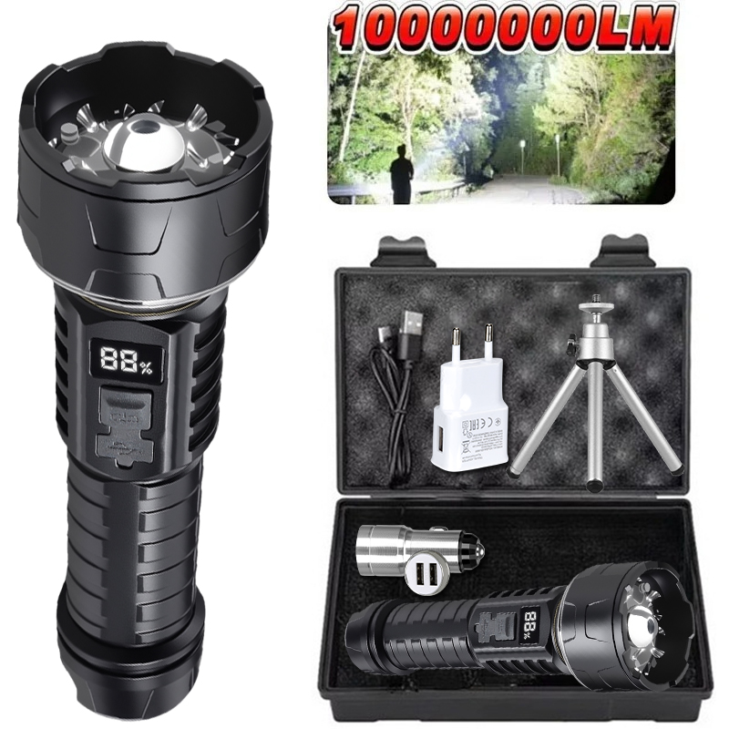 Outdoor Lighting Guide - COB LED Flashlight Rechargeable Lantern 7-core