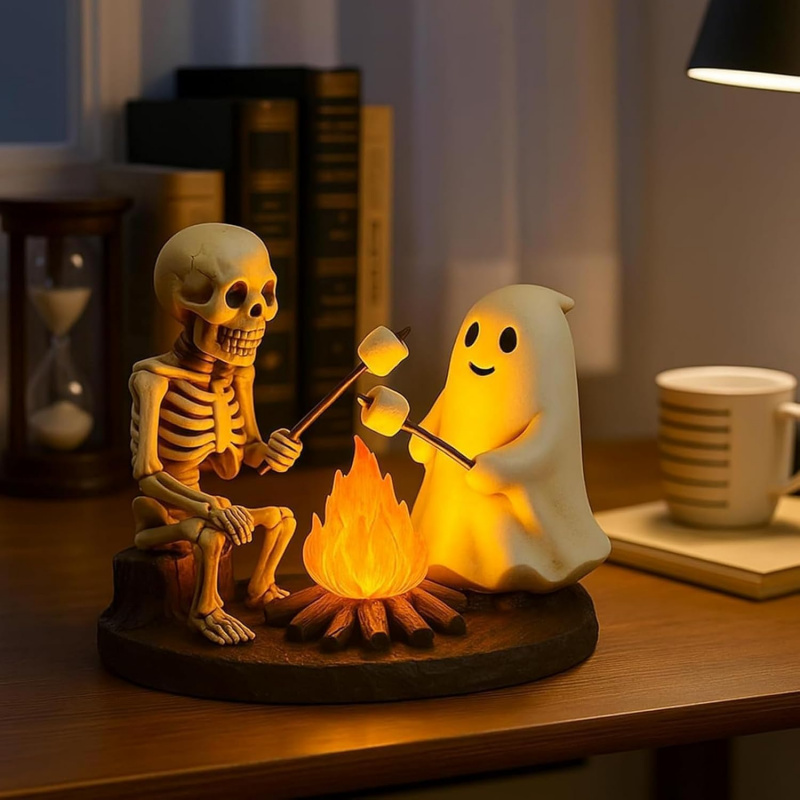 Outdoor Lighting Year Round - Realistic Flickering Flame And Roasting Marshmallow