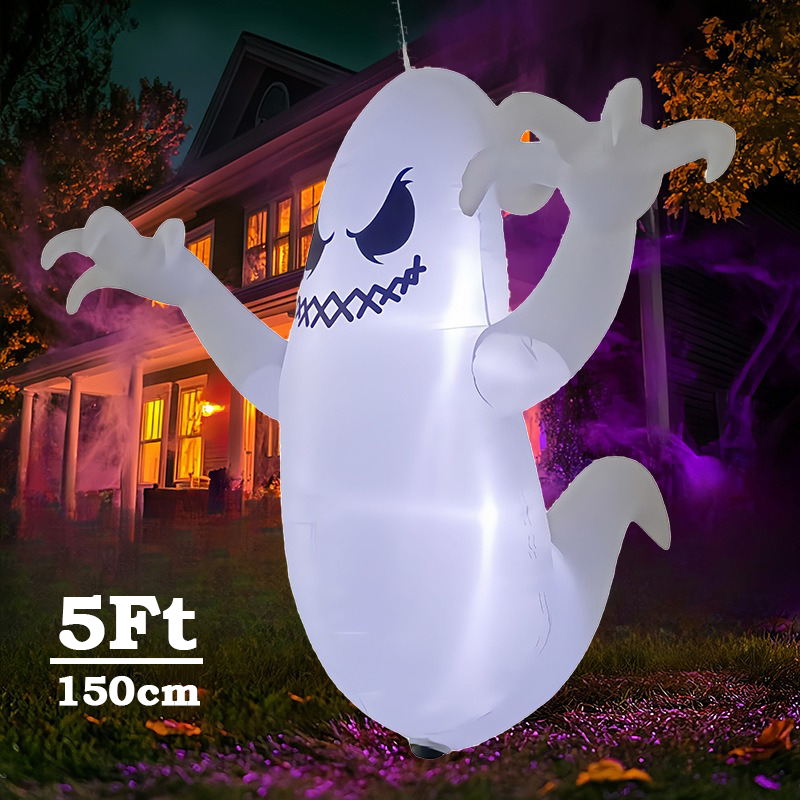 Bollard Light Garden - 5Ft Halloween Inflatable Model Hanging Ghost