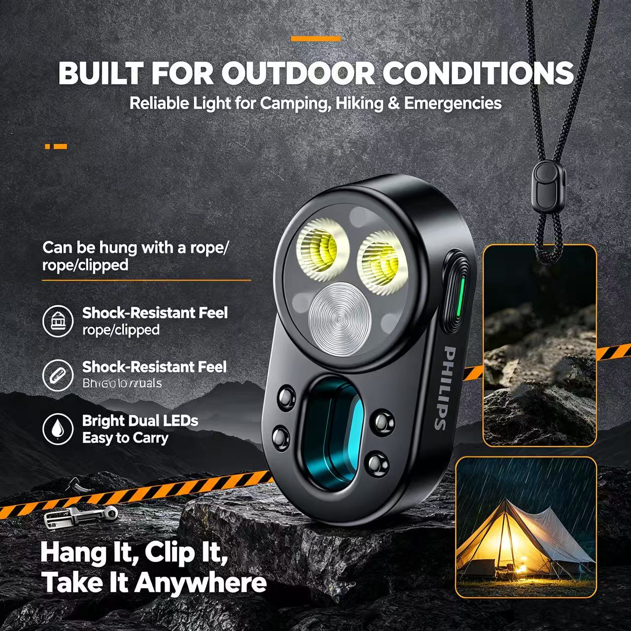 Outdoor Lighting Philips - PHILIPS Portable Mini LED Flashlight Rechargeable