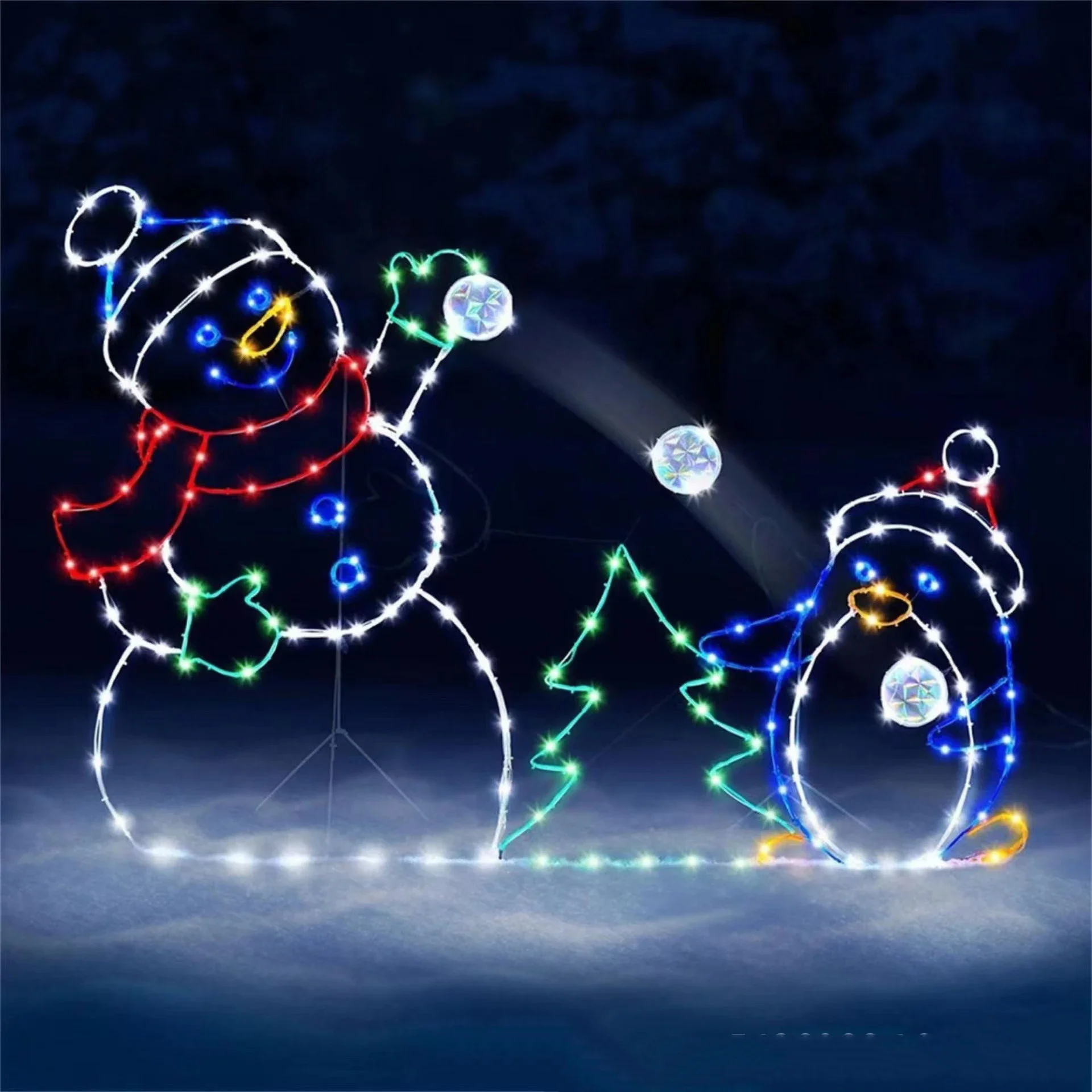 Animated Snowball Light LED Gl - Bollard Light Garden review and price