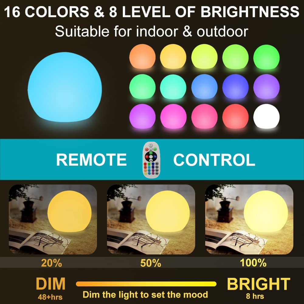 Rechargeable LED Glowing Ball  - Bollard Light Garden review and price