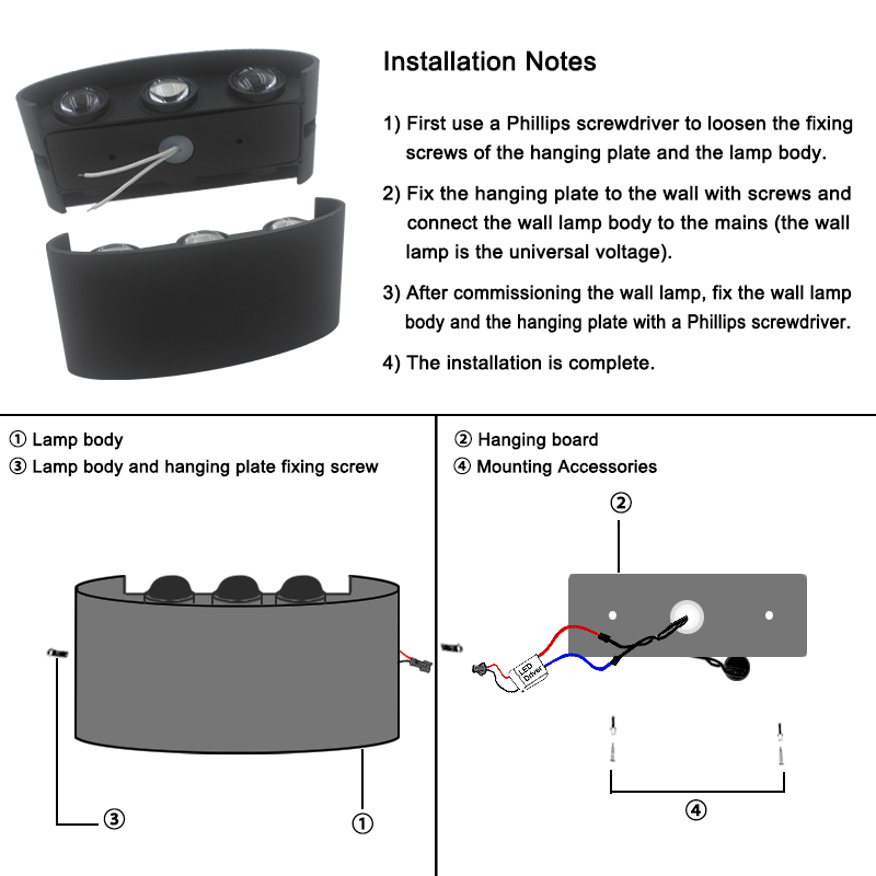 2W 4W 6W 8W 10W 12W LED Wall L - Outdoor Lighting Wall Mount review and price