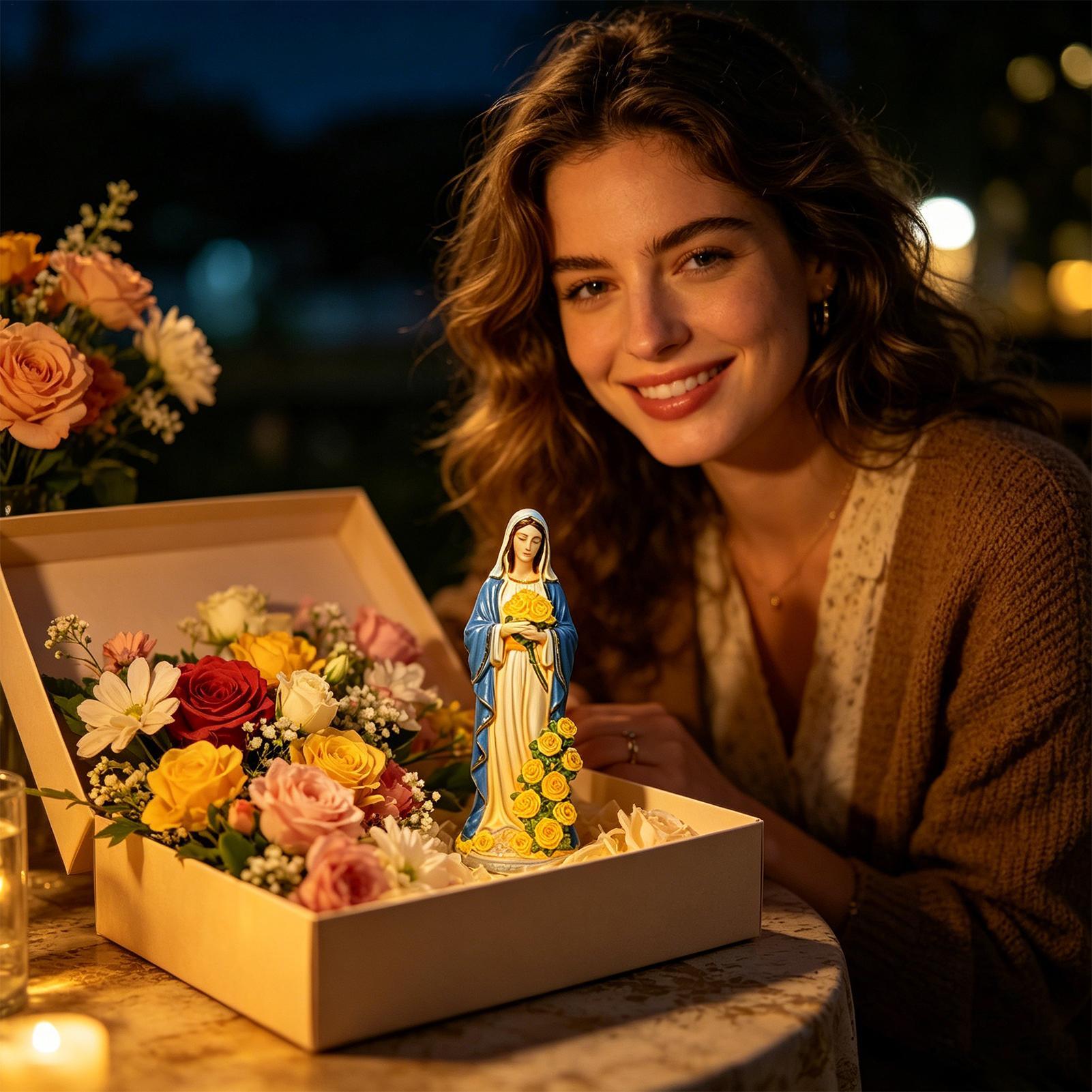 Virgin Mary Solar Statue Garde - Bollard Light Garden review and price
