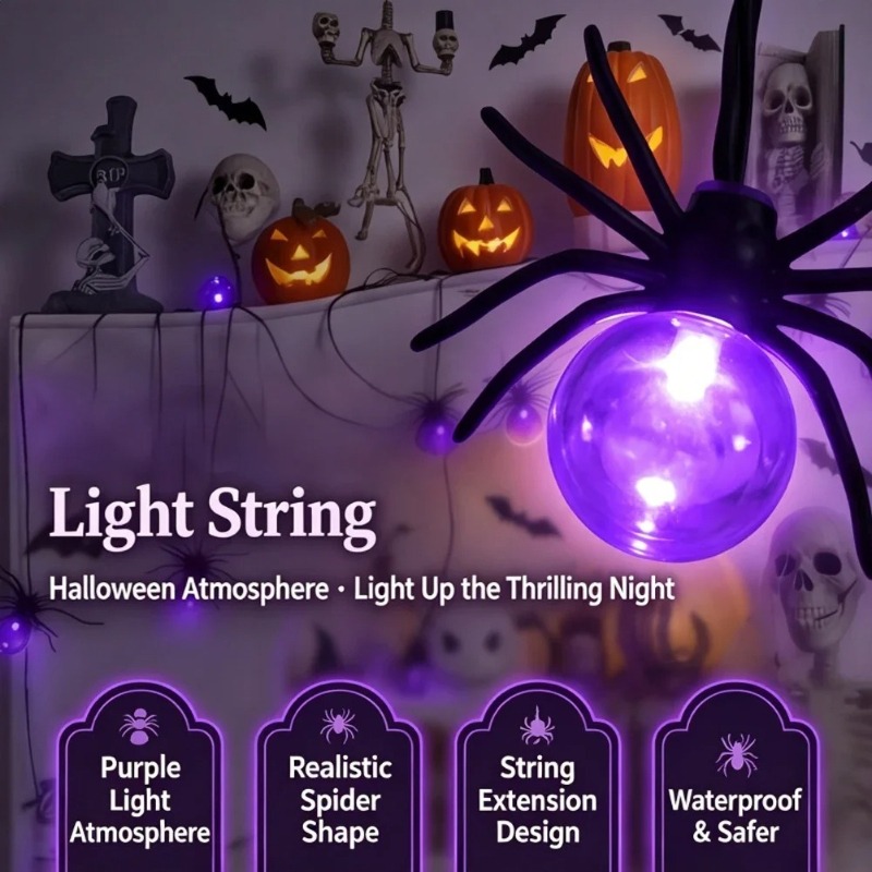 Battery Powered Spider LED Str - Outdoor Lighting Battery Powered review and price