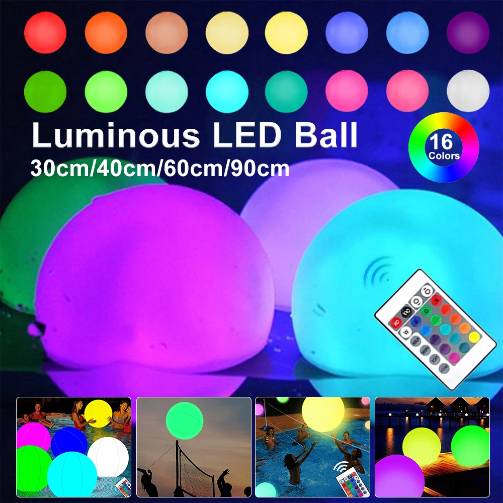 60/90cm Luminous LED Throwing  - Outdoor Lighting Around Pool review and price