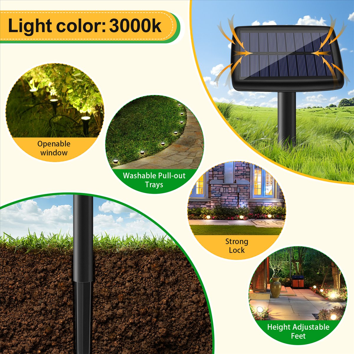 Y17A 10 in 1 Solar Lights Outd - Solar Path Light review and price