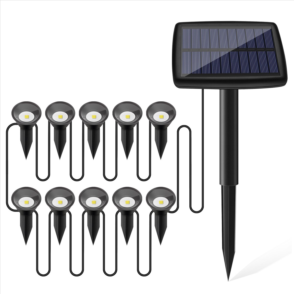 Y17A 10 in 1 Solar Lights Outd - Solar Path Light review and price