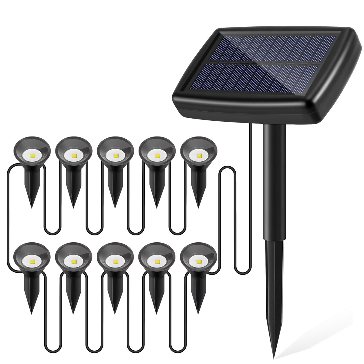 Y17A 10 in 1 Solar Lights Outd - Solar Path Light review and price