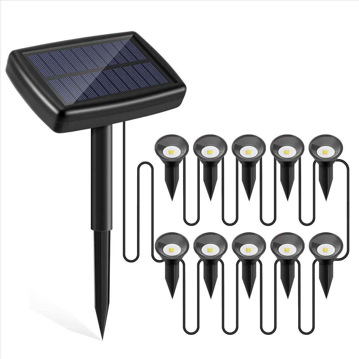 Y17A 10 in 1 Solar Lights Outd - Solar Path Light review and price