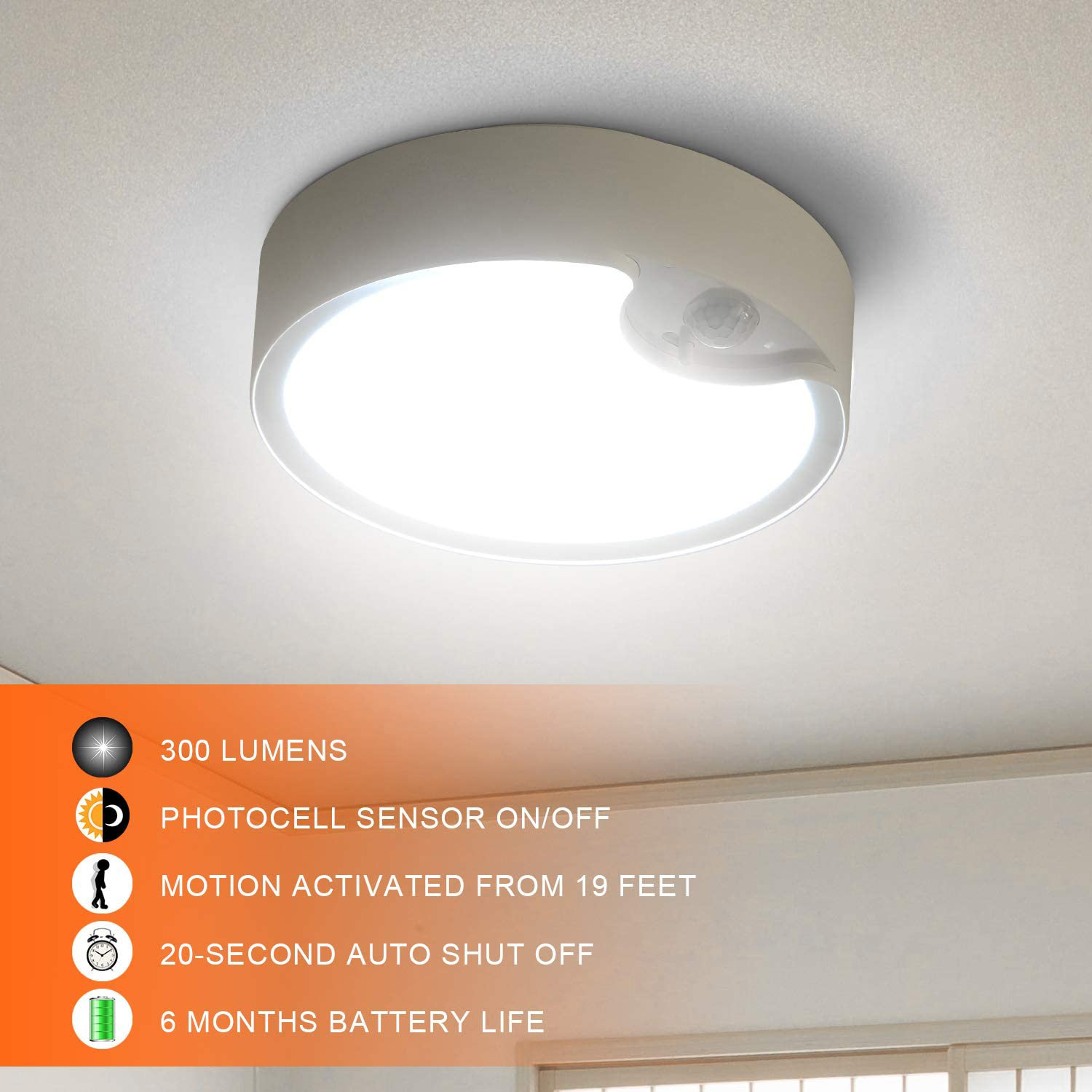 Motion Sensor Ceiling Lights B - Outdoor Lighting Battery Powered review and price