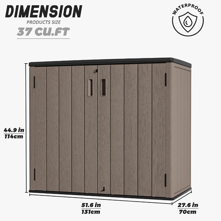 Large Outdoor Storage Box, Res - Outdoor Lighting Garage review and price